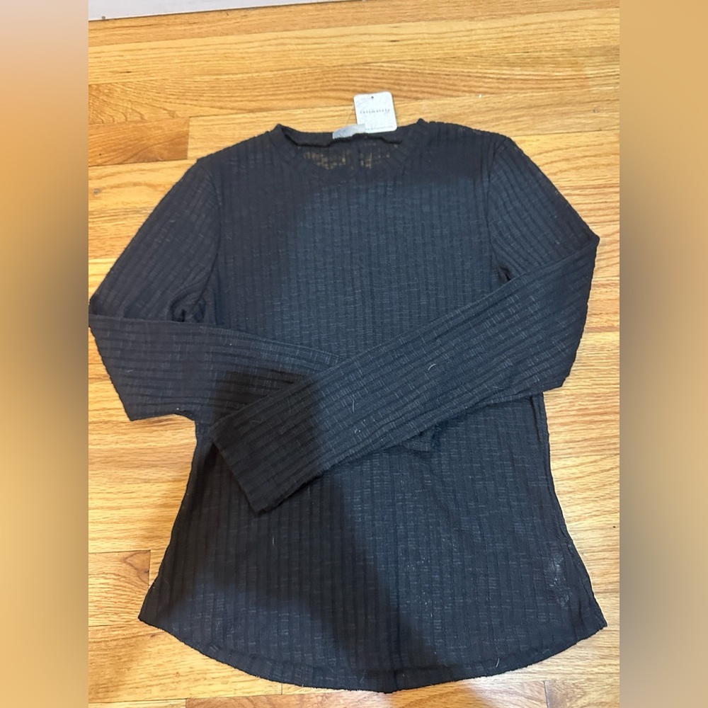 intimately free sheer black shirt